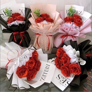 Bó hoa nhũ kim tuyến 1,3,5, 7 bông siêu xinh giá rẻ làm quà tặng sinh nhật, valentine, 20/10, 20/11, noel (Maya Flower)