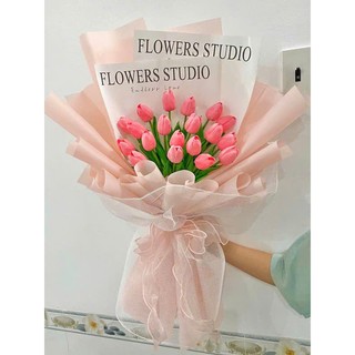 Bó hoa tulip 20 bông, 25 bông siêu to giá rẻ làm quà tặng sinh nhật, lễ 14/2, 8/3, 20/10, 20/11