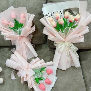 Bó Hoa Tulip 1 bông, 3 bông, 5 bông Tặng Người Thương Dịp 14/2, 20/10, sinh nhật, Valentine (Maya Flower)
