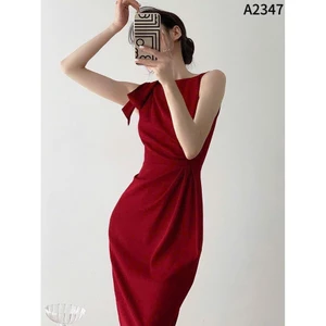 Đầm body umi xoắn eo 1 bên siêu xinh, hách dáng cho các nàng đi tiệc A2347