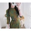 Aó dài lụa họa tiết sang chảnh A2276