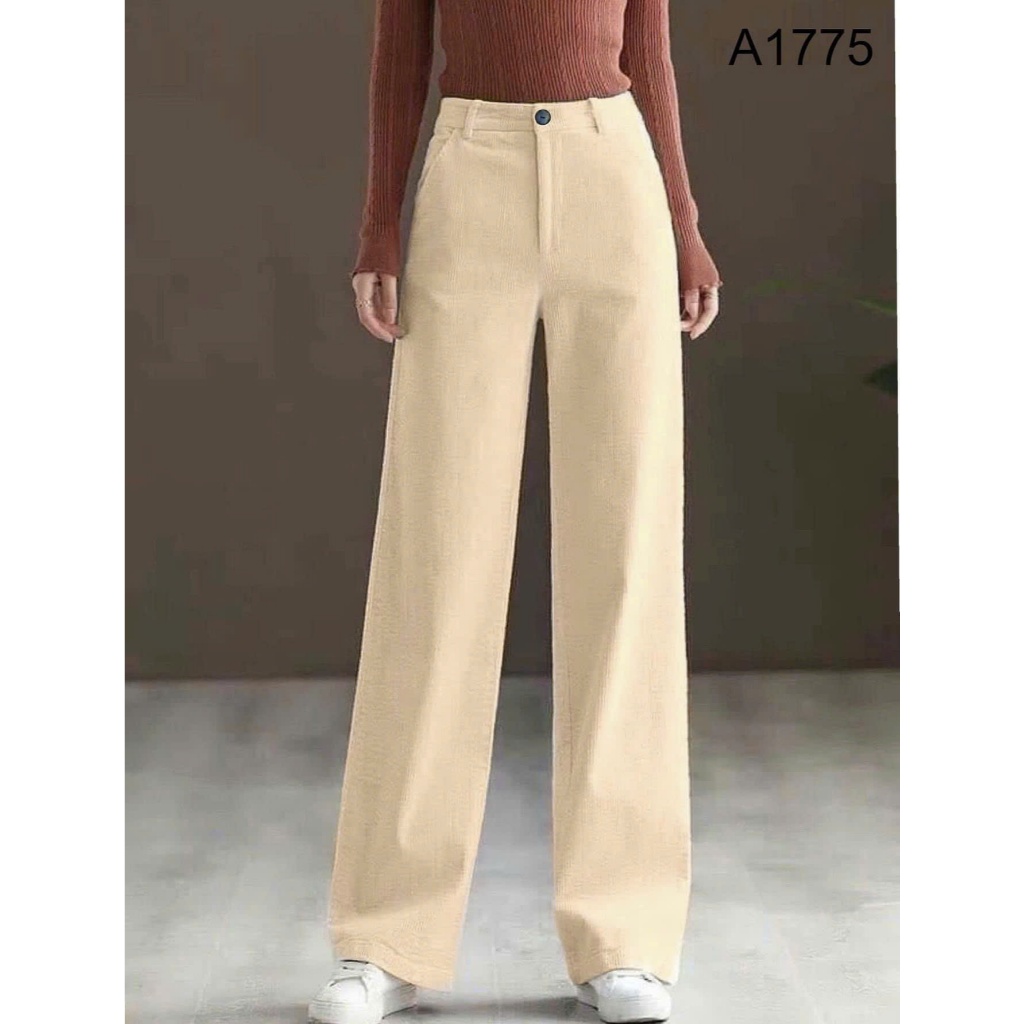 Quần culottes nhung tăm cho các nàng công sở A1775