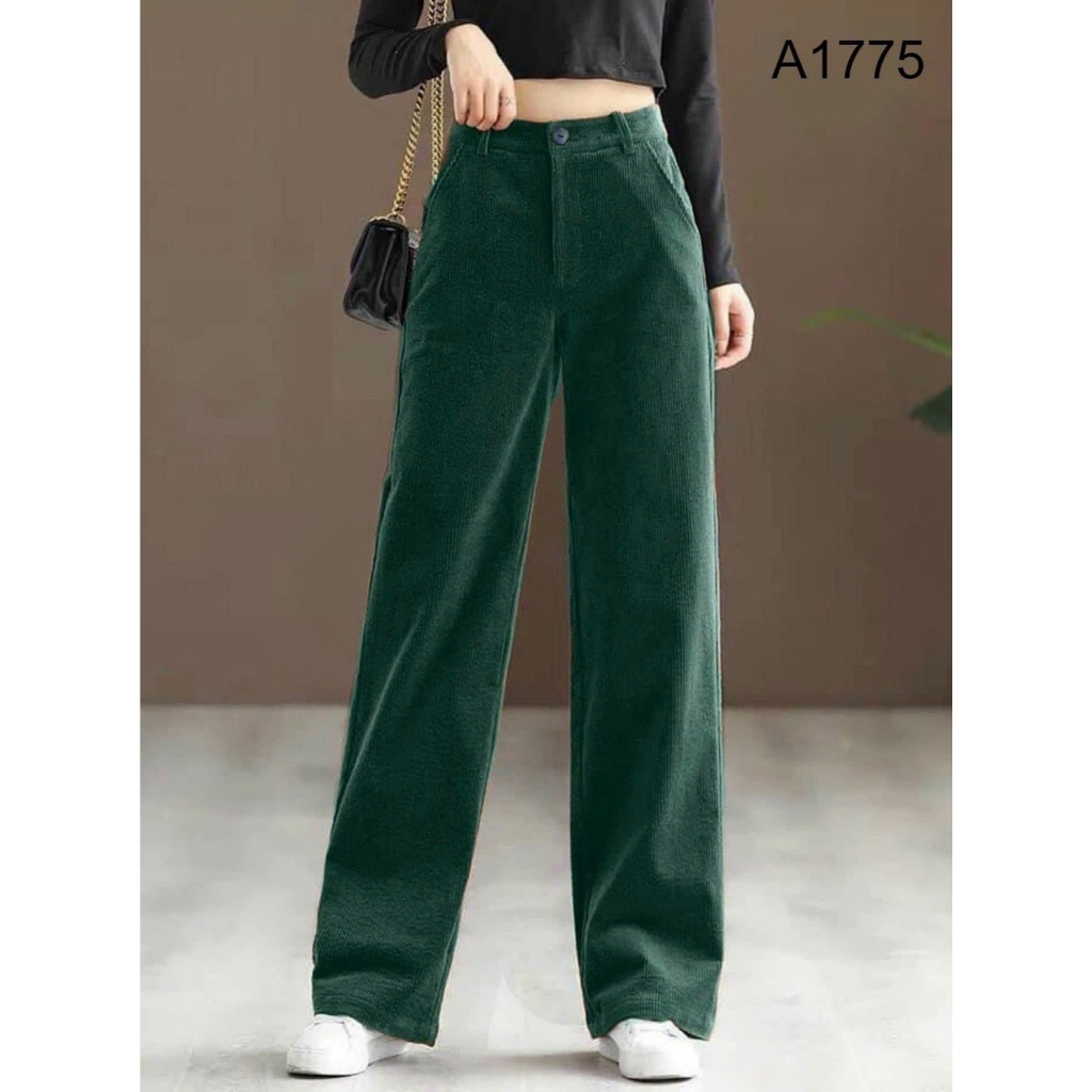 Quần culottes nhung tăm cho các nàng công sở A1775