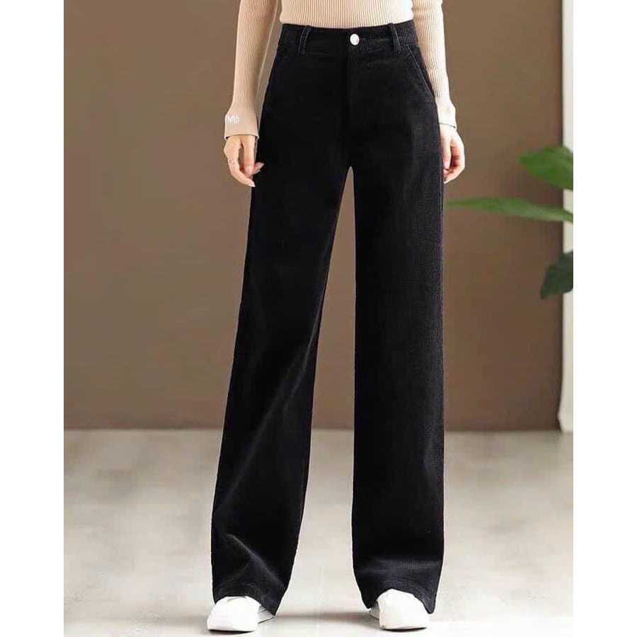 Quần culottes nhung tăm cho các nàng công sở A1775