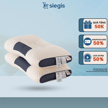 Gối Massage SIEGIS Chống Đau Mỏi Vai Gáy, Gối Ngủ Massage Bảo Vệ Đốt Sống Cổ Hiệu Quả Mang Đến Giấc Ngủ Ngon