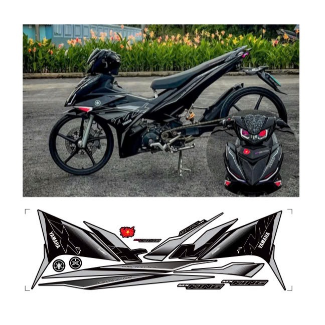 Tem rời EXCITER 150, cao cấp mẫu MKING, chất liệu in 3 lớp PPF, chống nước, không phai màu.