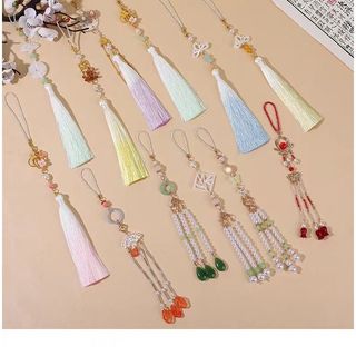 Ghim Cài Áo Vòng Cổ Việt Phục Hán Phục Dây Tua Rua Cosplay Cổ Trang Phụ Kiện Chuỗi Ngọc Kim Loại