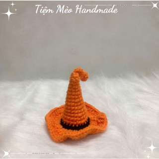 [Ảnh Thật + Sẵn Hàng] Mũ Phù Thủy Halloween Bằng Len Handmade Làm Móc Khóa, Kẹp Tóc