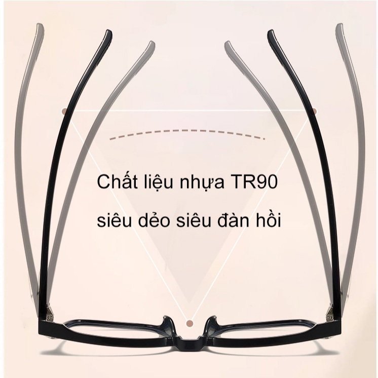 Ảnh Gọng kính cận thời trang nam nữ ANDU dáng vuông chống tia UV chất liệu nhựa cao cấp - 81056 4