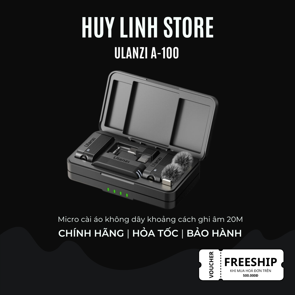 Micro cài áo thu âm cho điện thoại máy ảnh Ulanzi A100 Plug and Play ...