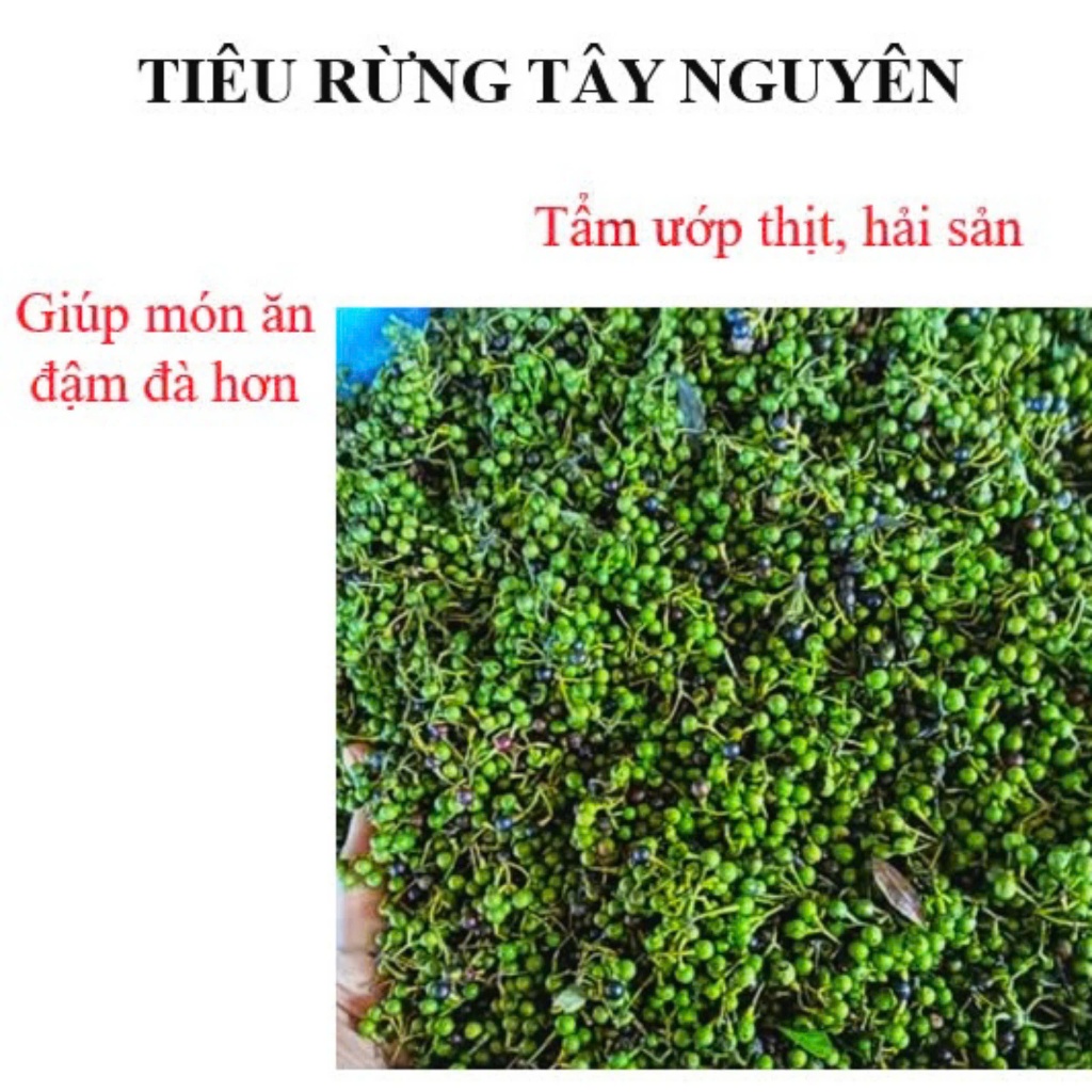 Hạt tiêu đen KHÔNG cay hạt tiêu rừng màng tang Tây Nguyên mùi thơm sả ...