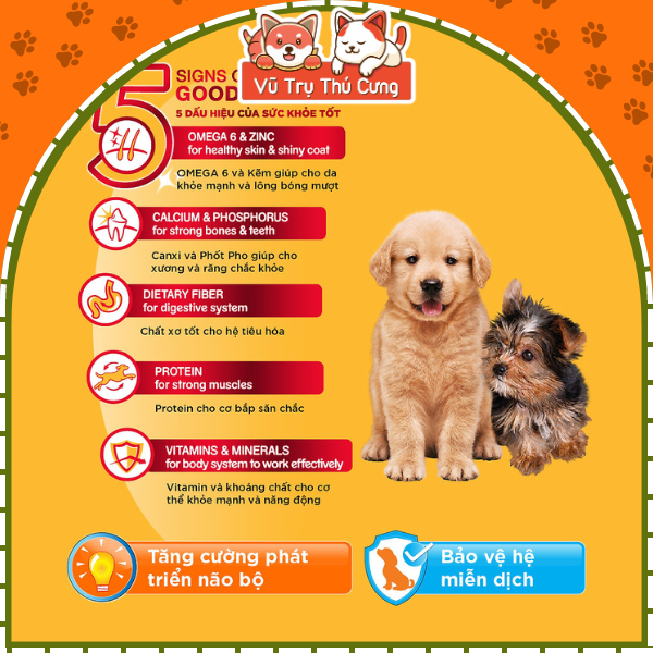(1,3Kg) Hạt Pedigree dành cho Chó con vị gà trứng và sữa