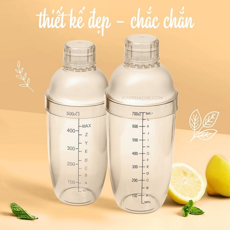 Bình Lắc Pha Chế Trong Suốt 320ml / 460ml / 600ml Chính Hãng VIỆT NHẬT