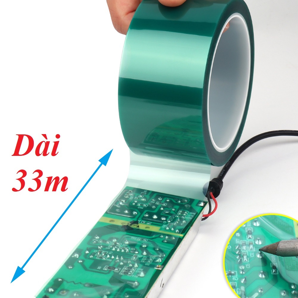 Băng Dính Cách Nhiệt , Băng Keo Cách Nhiệt 200 Độ (Một Cuộn Dài 33M)