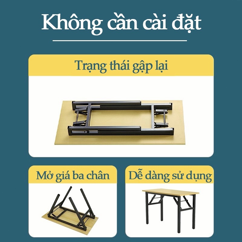 ALOVE Bàn gấp chắc chắn với khung sắt dày thích hợp cho văn phòng gọn gàng tiết kiệm không gian | BigBuy360 - bigbuy360.vn