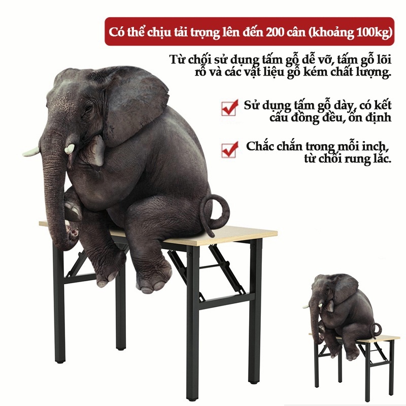 ALOVE Bàn gấp chắc chắn với khung sắt dày thích hợp cho văn phòng gọn gàng tiết kiệm không gian | BigBuy360 - bigbuy360.vn