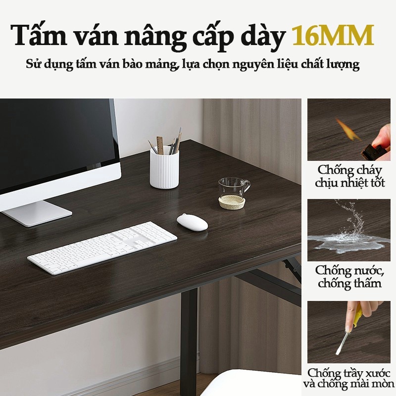 ALOVE Bàn gấp chắc chắn với khung sắt dày thích hợp cho văn phòng gọn gàng tiết kiệm không gian | BigBuy360 - bigbuy360.vn