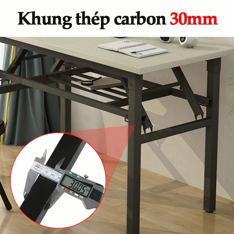 ALOVE Bàn gấp chắc chắn với khung sắt dày thích hợp cho văn phòng gọn gàng tiết kiệm không gian | BigBuy360 - bigbuy360.vn
