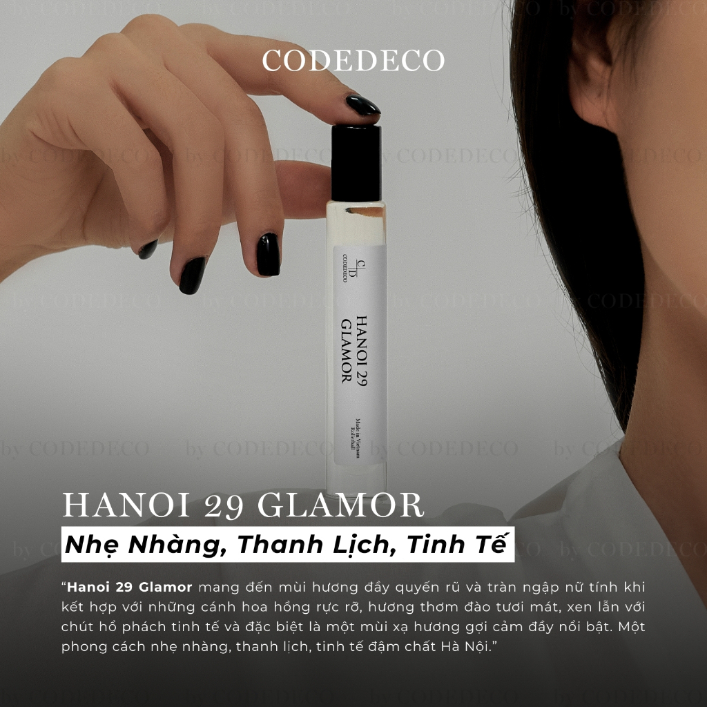 Tinh dầu nước hoa CODEDECO Hanoi 29 Glamor 10ml Nhẹ Nhàng, Thanh Lịch, Tinh Tế | BigBuy360 - bigbuy360.vn