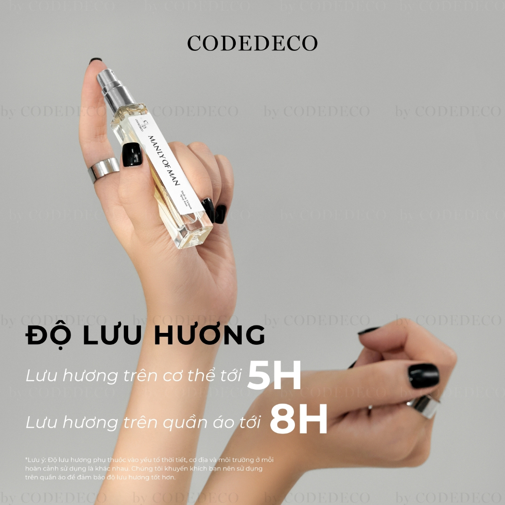 Tinh dầu nước hoa CODEDECO Manly of Man 10ml, Nam Tính, Lịch Lãm, Bí Ẩn | BigBuy360 - bigbuy360.vn