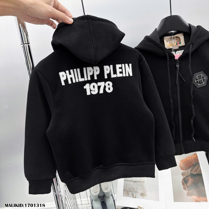 SAPEur PHOTOLOGO HOODIE + NECKSTRAP set（Áo khoác hoodie zip bé  