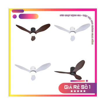 [ MẪU MỚI - SALE 50% ] Quạt trần đèn dành cho trần nhà thấp - Quạt trần mini cổ ngắn chung cư hiện đại hàng loại I