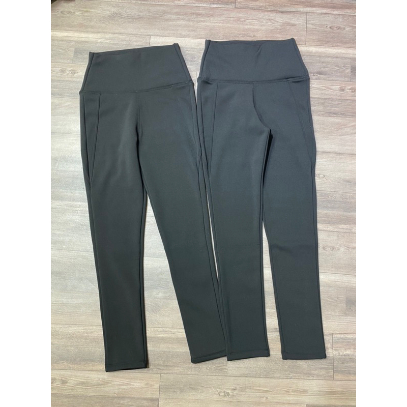 Quần Legging cạp cao lót nỉ không túi,có gân