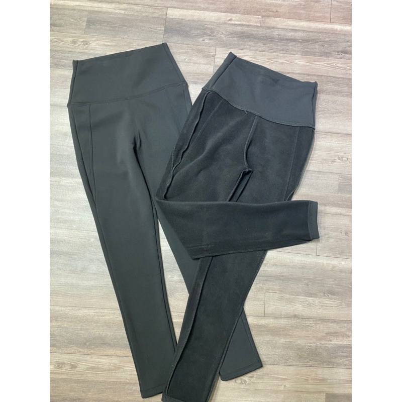 Quần Legging cạp cao lót nỉ không túi,có gân