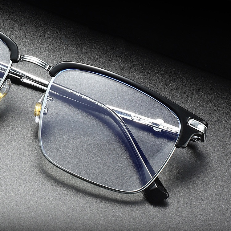 Ảnh Gọng kính cận nửa viền thời trang nam nữ ANDU EYEWEAR dáng vuông chất liệu TITAN - 31262 3
