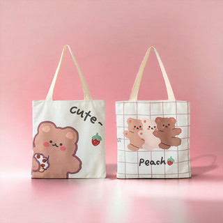 Túi Tote hình dễ thương chất liệu vải dày canvas thời trang bắt mắt bắt trend