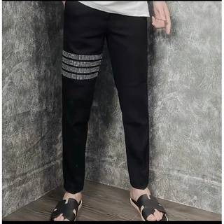 Quần nam xịn màu đen chất tăm lì đính đá cực chất phù hợp đi học, đi chơi, đi làm phù hợp tặng bạn trai đủ sai 23-80kg