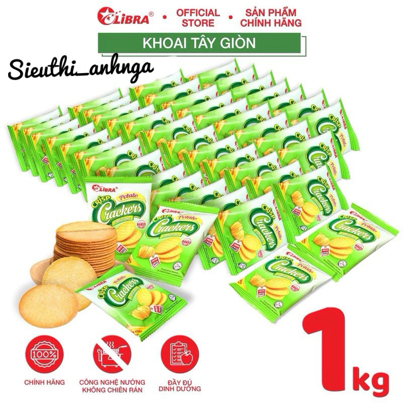 Bánh Cracker Khoai Tây LIBRA Atela Túi 500g - 1kg | Shopee Việt Nam