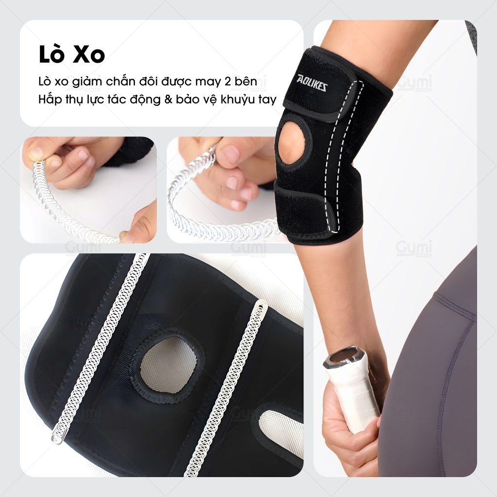 Đai Cuốn Bảo Vệ Khuỷu Tay Lò Xo Aolikes A-7946 - Đai Dán Khuỷ Tay Thể Dục Thể Thao Chính Hãng - AL7946
