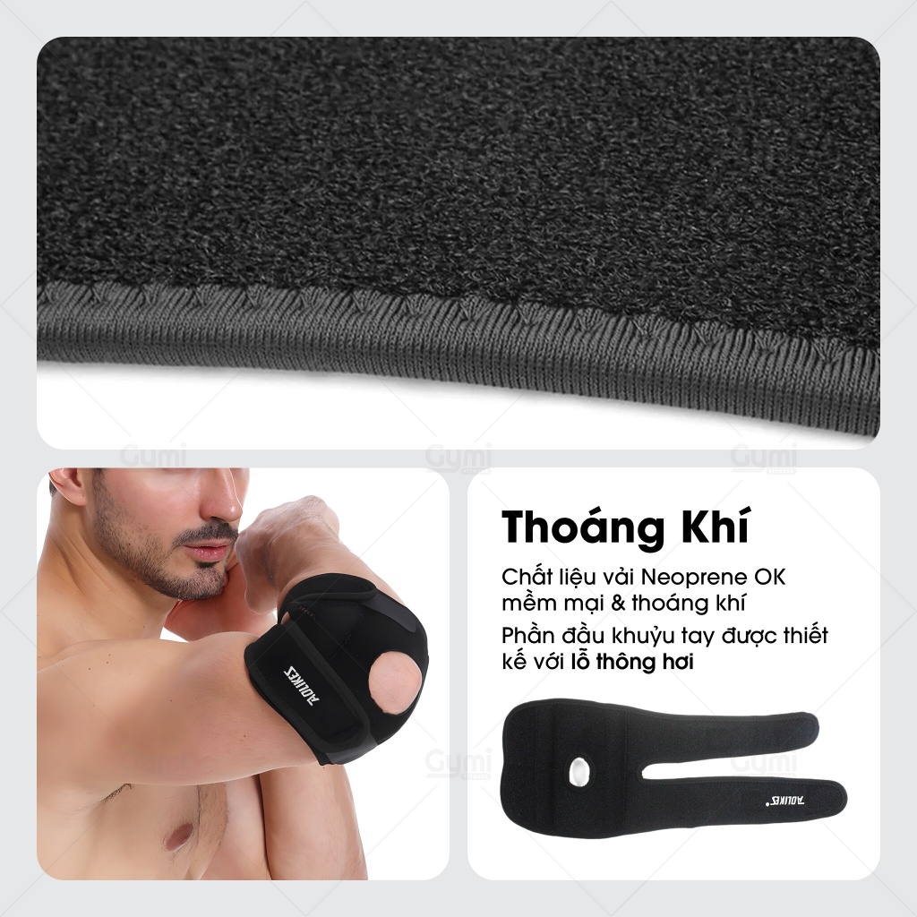 Đai Cuốn Bảo Vệ Khuỷu Tay Lò Xo Aolikes A-7946 - Đai Dán Khuỷ Tay Thể Dục Thể Thao Chính Hãng - AL7946