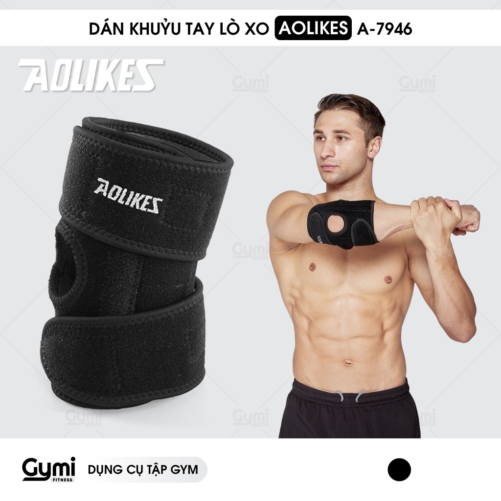 Đai Cuốn Bảo Vệ Khuỷu Tay Lò Xo Aolikes A-7946 - Đai Dán Khuỷ Tay Thể Dục Thể Thao Chính Hãng - AL7946