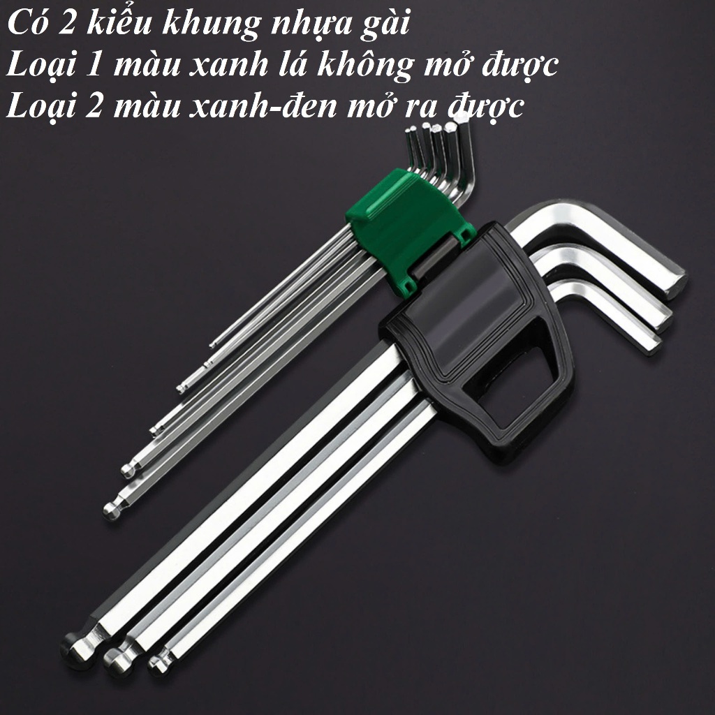 Bộ lục giác Tuosen 9 món đầu bằng và đầu bi đa năng