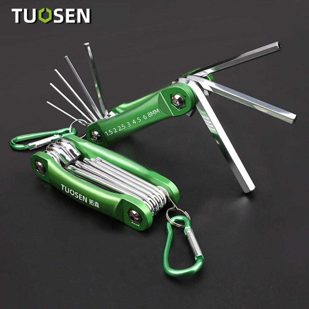 Bộ Lục Giác Đa Năng Sửa Chữa 8in1 Tuosen, Bộ Lục Giác Sửa Chữa Xe Đạp, Lắp Máy Móc Di Động