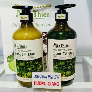 Cặp gội xả thảo dược Bưởi cô đặc Mộc Thiên 500ml, dầu gội cặp, dầu gội , dầu xả, cặp dầu gội