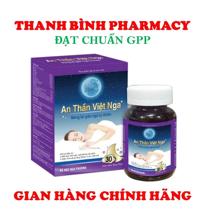 AN THẦN VIỆT NGA-GIÚP DƯỠNG TÂM AN THẦN-ĂN NGỦ NGON-GIẢM CĂNG THẲNG MỆT MỎI-TPCN
