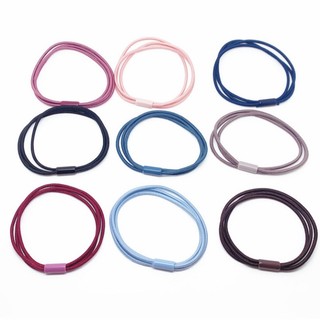 Set 10 Dây Chun Buộc Tóc 3 Sợi Nhiều Màu - Phôi Cột Tóc thêu - Phôi Dây Scrunchies