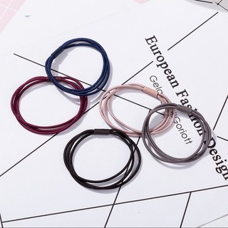 Set 10 Dây Chun Buộc Tóc 3 Sợi Nhiều Màu - Phôi Cột Tóc thêu - Phôi Dây Scrunchies