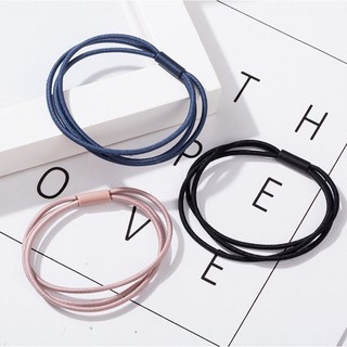 Set 10 Dây Chun Buộc Tóc 3 Sợi Nhiều Màu - Phôi Cột Tóc thêu - Phôi Dây Scrunchies