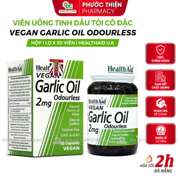 Viên uống tinh dầu tỏi tăng đề kháng, giảm mỡ máu Garlic Oil HealthAid 30 Viên