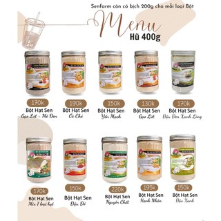 BỊCH LỚN 1KG Bột Hạt Sen thượng hạng Senfarm