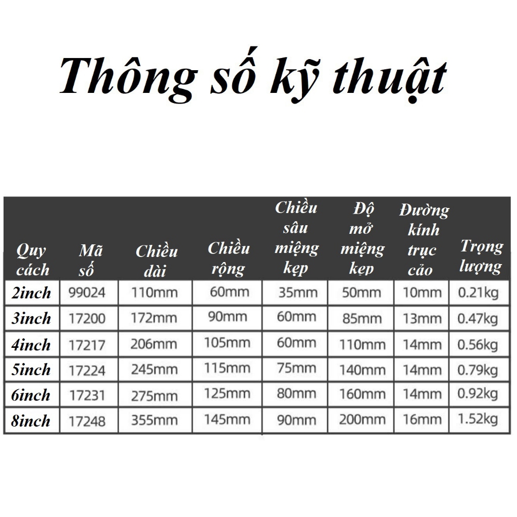 Cảo Kẹp Gỗ Chữ C Cao Cấp Tuosen