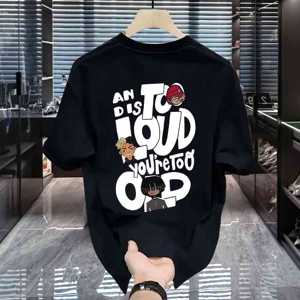 Áo thun nam tay lỡ HappyFamily tay ngắn AN DISTOOLUND YOU'RE TOO Chất vải cotton 100 cao cấp