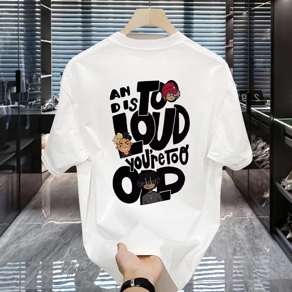 Áo thun nam tay lỡ HappyFamily tay ngắn AN DISTOOLUND YOU'RE TOO Chất vải cotton 100 cao cấp