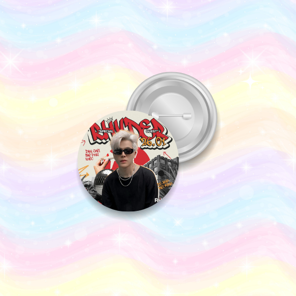 Huy hiệu cài áo/badge/pin album ca sĩ Quang Anh Rhyder (đọc miêu tả)