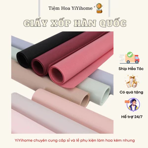 Giấy Gói Hoa Xốp Hàn Cao Cấp Kích Thước 58*58cm, Không Nhăn, Không Thấm Nước DIY YiYihome