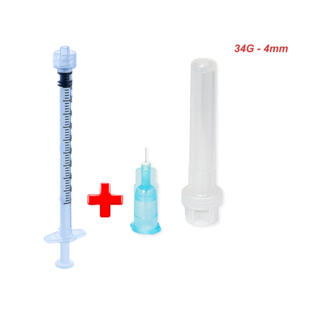 [Tặng bơm tiêm] Đầu kim tiêm meso 34G 4mm MPV tiêm PRP mesotherapy hàng công ty